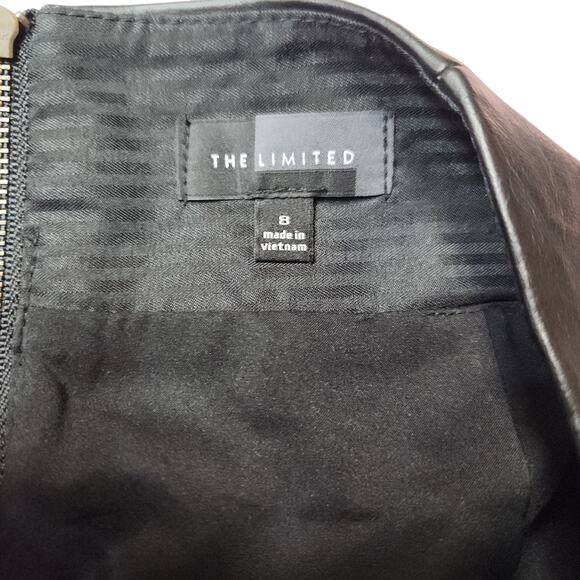 The Limited Women’s Black and Metallic Tweed Pencil Skirt Size‎ 8 Faux Leather - Picture 11 of 11